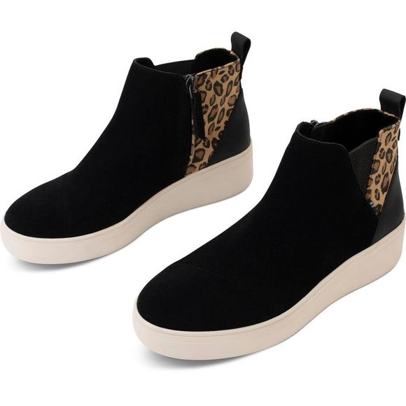 Toms Womens Jamie Black Suede Casual and Fashion Sneakers Sneakers NWT - Picture 2 of 3